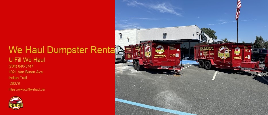 You Load We Haul Dumpster Rental